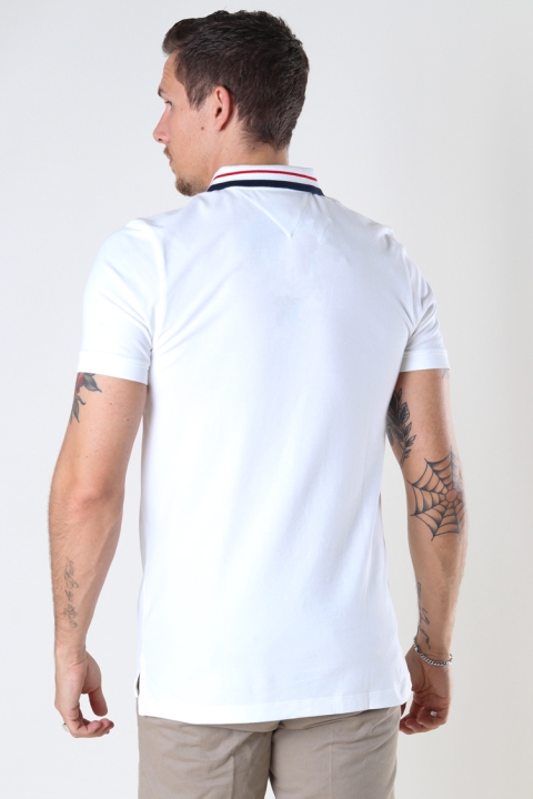 Tommy Hilfiger TJM CLASSICS TIPPED STRETCH POLO White