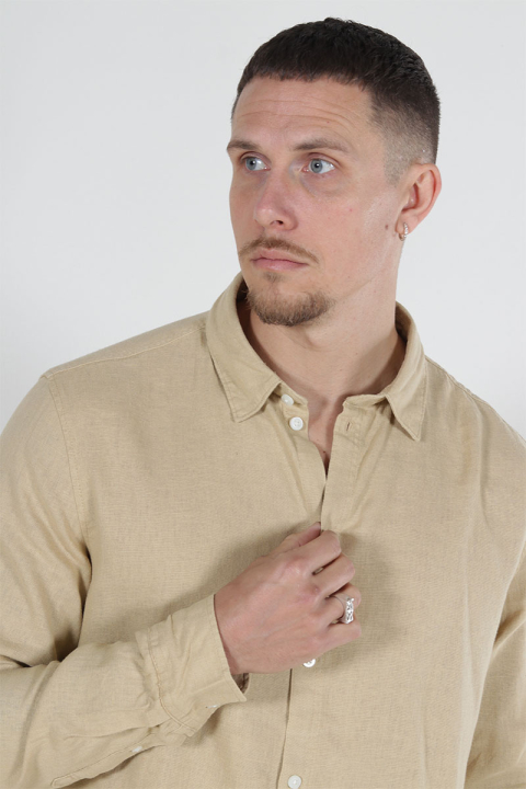 Solid Enea Allan Linen Shirt LS Curds & Whey