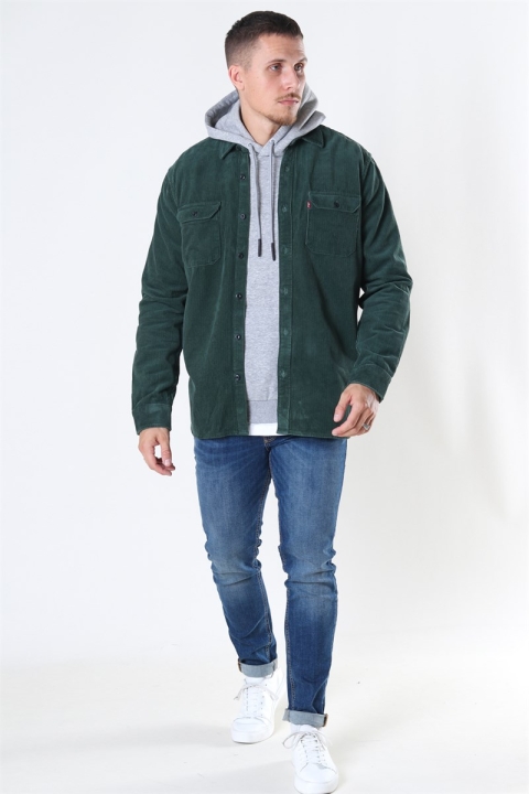 Levis Jackson Worker Corduroy Skjorta Python Green