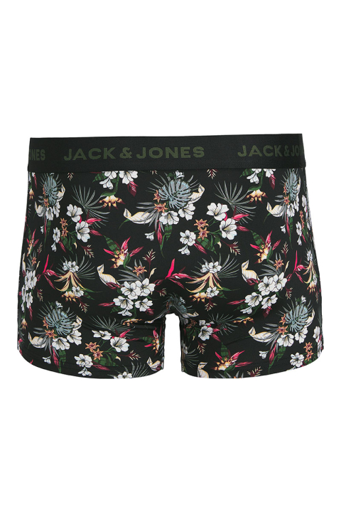 Jack & Jones Flower Microfiber 3 Pack Trunks Black