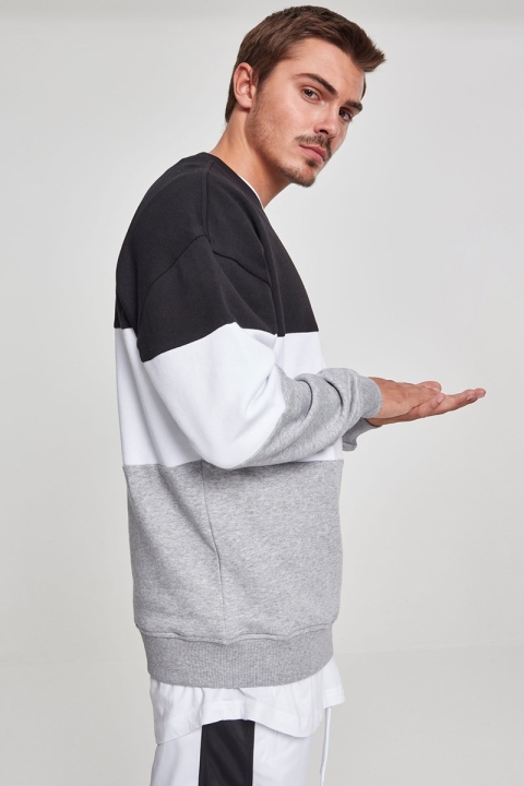 Klockaban Classics 3-Tone Oversize Crewneck Black/ White/ Grey