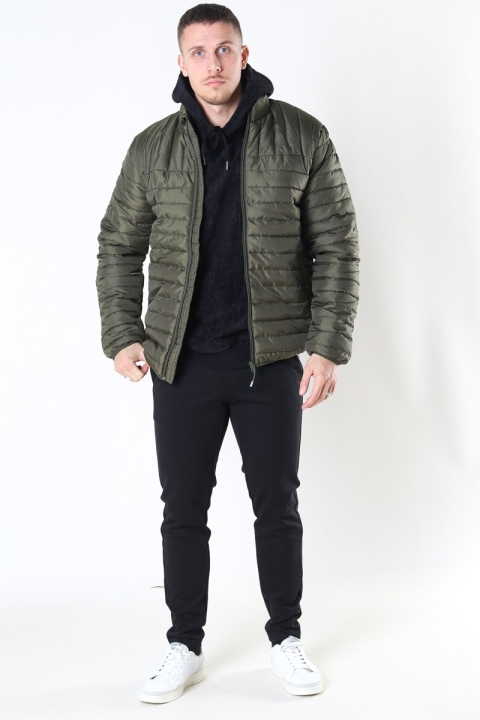 Only & Sons Paul Quilted Highneck Jacka Olive Night