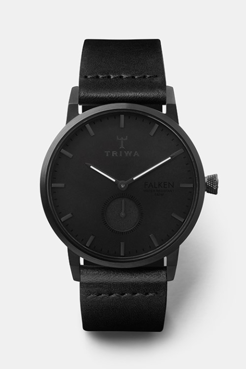 Triwa Midnight Falken Klocka Black Classic Black Buckle