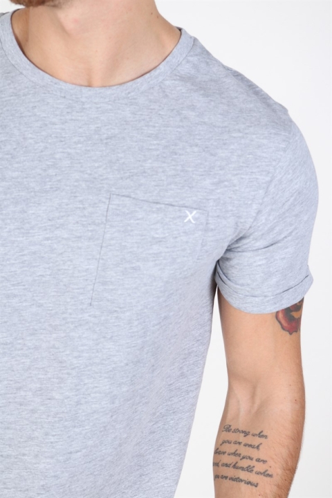 Clean Cut Copenhagen Kolding Organic Tee S/S Light Grey Melange