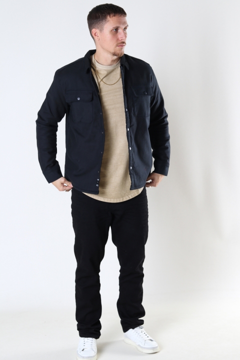 Jack & Jones JCOKIRK TEDDY OVERSHIRT Black