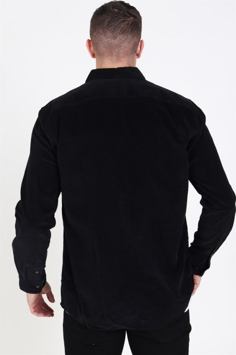 Only & Sons Georg Solid Corduroy Skjorta Black