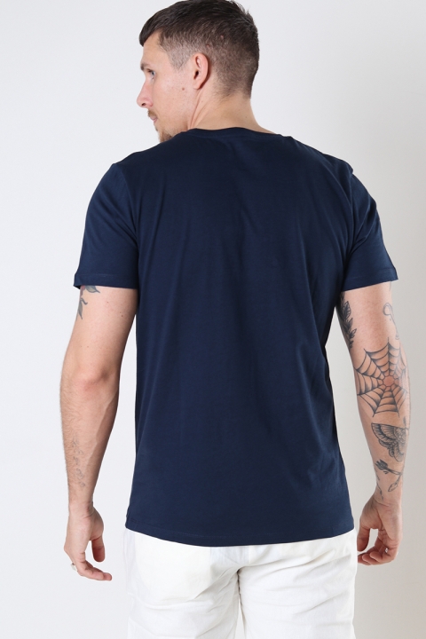 Jack & Jones JJELOGO TEE SS O-NECK 2 COL AW22 SN Dark Navy