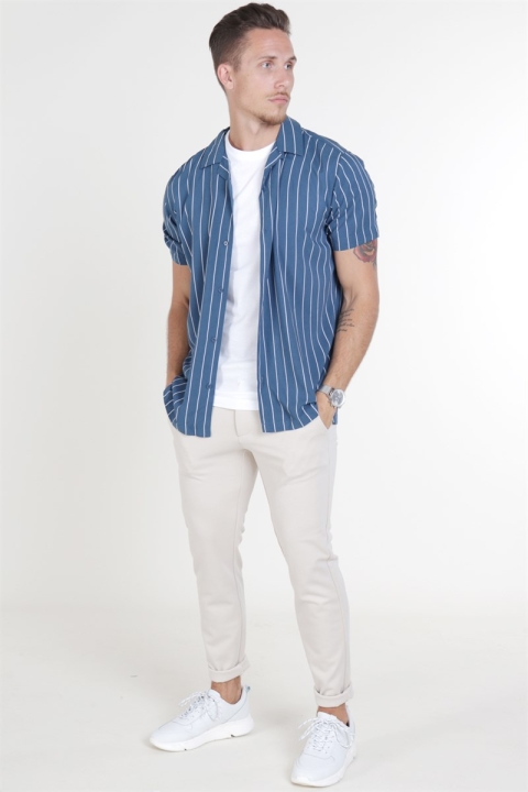 Jack & Jones JPRYDEN Resort Shirt S/S Estate Blue