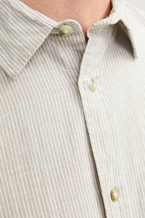 Jack & Jones Summer Linen Shirt LS Crockery Stripe