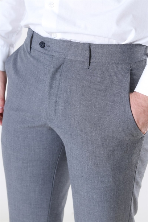 Selected Slim-Carlo Flex StructKlockae Pants Grey Melange