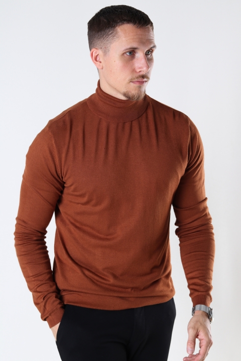 JEFF MALCOLM ROLL NECK KNIT Golden Brown