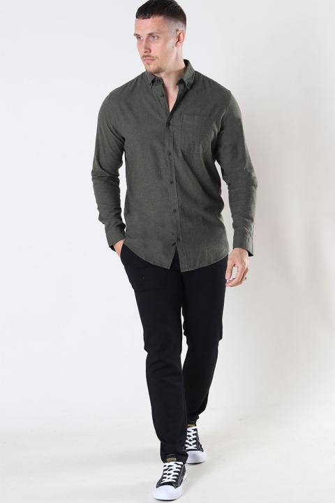 Jack & Jones CLASSIC MELANGE SHIRT L/S Rosin