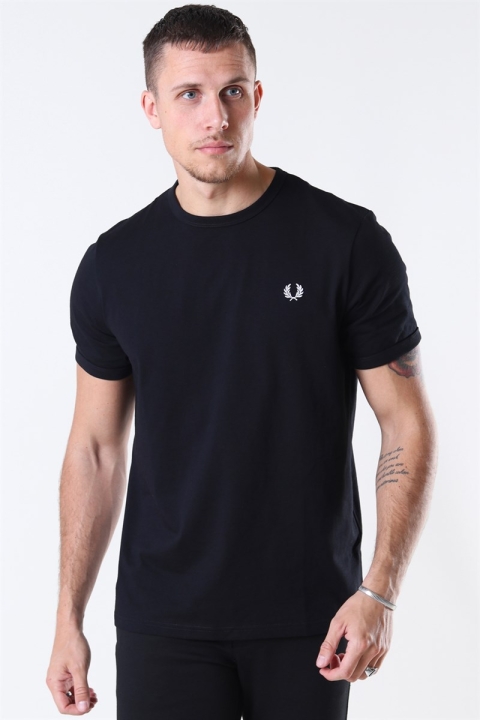 Fred Perry Ringaer T-shirt Black