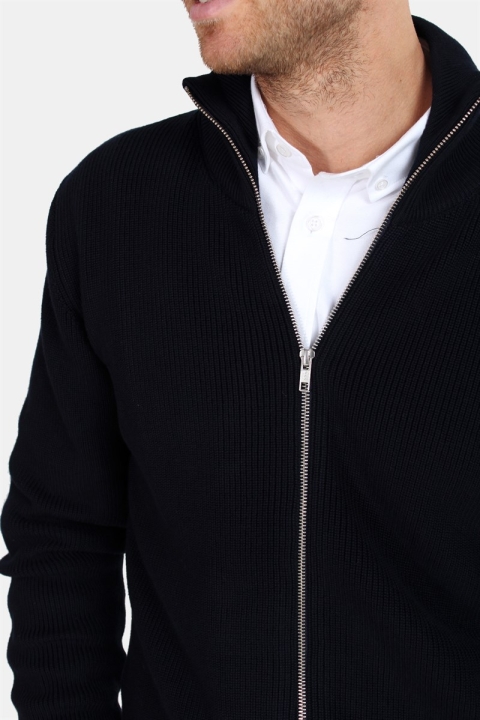 Clean Cut Osin Zip Cardigan Sticka Navy