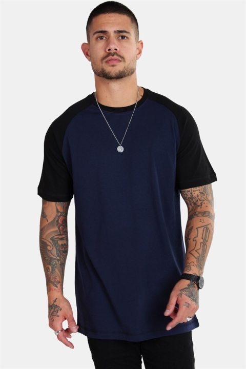 Basic Brand Raglan T-shirt Blue Navy/Black