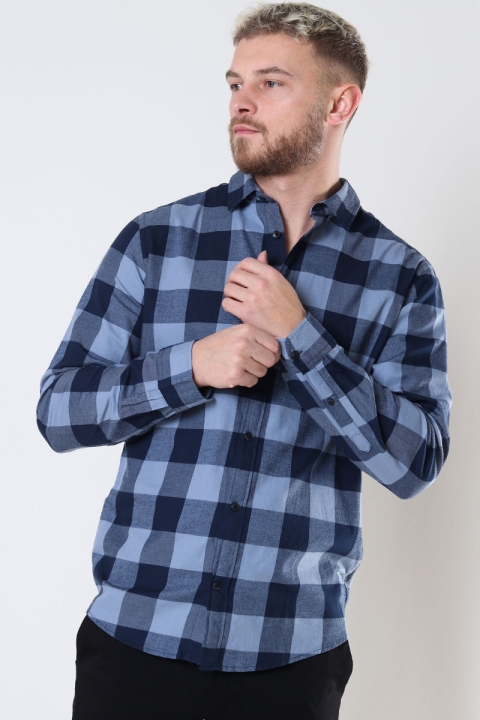 Jack & Jones GINGHAM TWILL SHIRT L/S Flint Stone