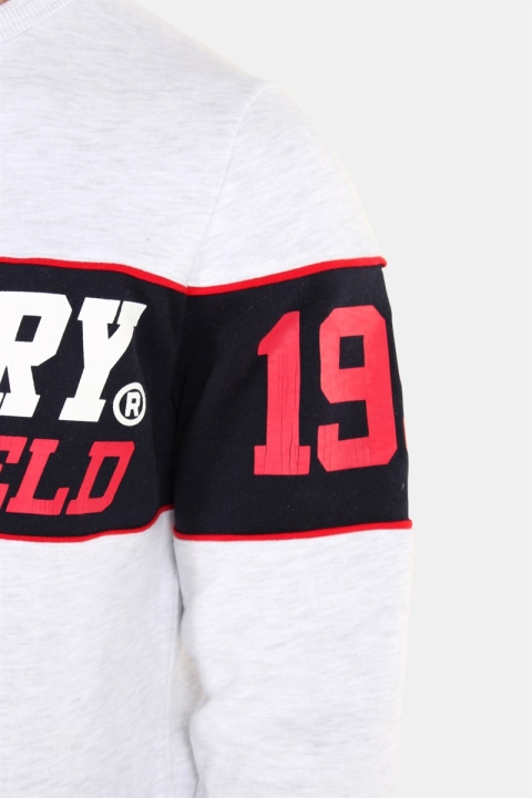 Superdry Tripple Drop Track Crew Tröja Podium Ice Marl/Navy