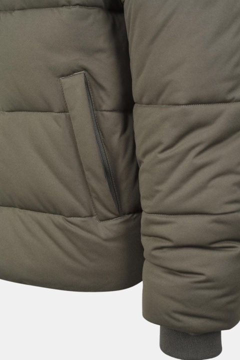 Urban Classics Hooded 2-Tone Puffer Jacka Dark Olive/Black