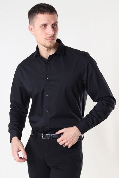 Clean Cut Copenhagen London Stretch Nano Shirt L/S Black