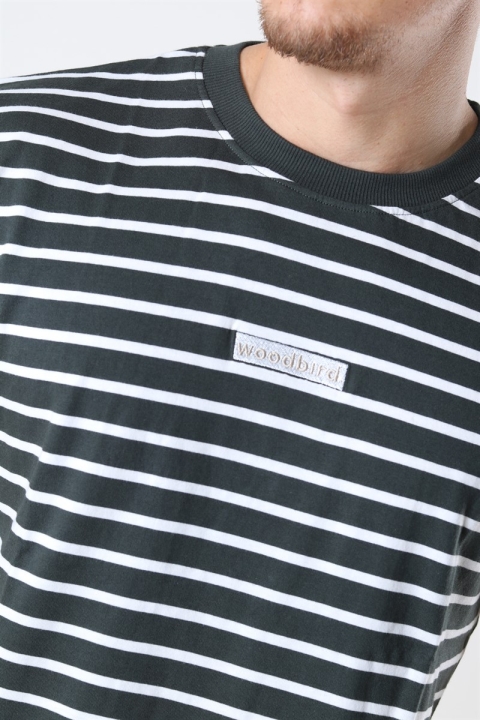 Woodbird Menak Stripe T-shirt Army-Kit