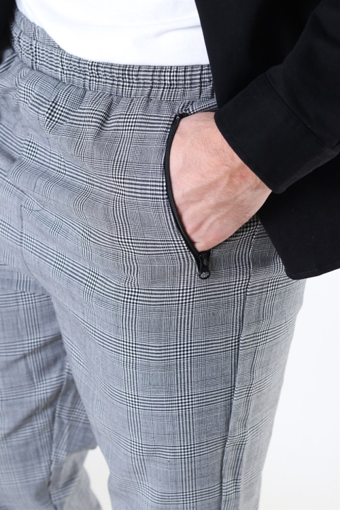 Denim Project Kostym Check Pant Grey Check