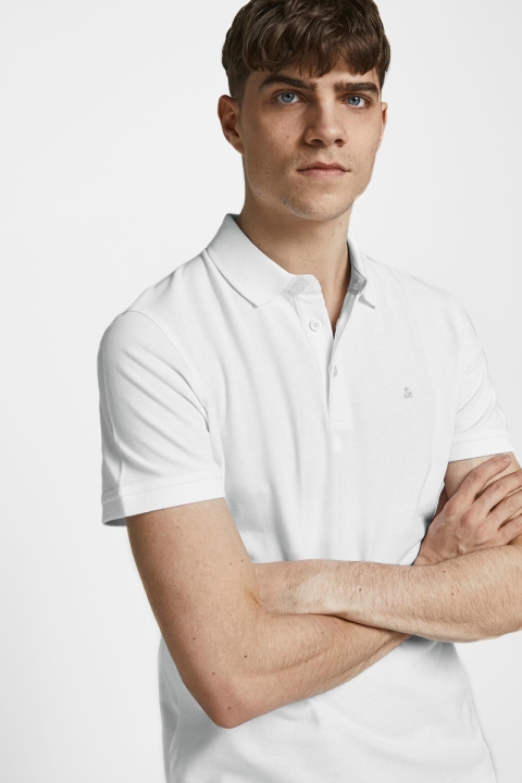 Jack & Jones PAULOS POLO SS White TONAL/VAPOR BLUE/SLIM