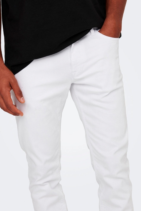 ONLY & SONS ONSLOOM SLIM ONE WHITE 6529 CRO DNM White Denim