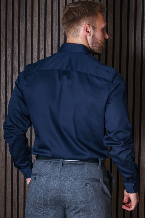 Selected SLHSLIMFLEX-PARK SHIRT LS B NOOS Dark Sapphire