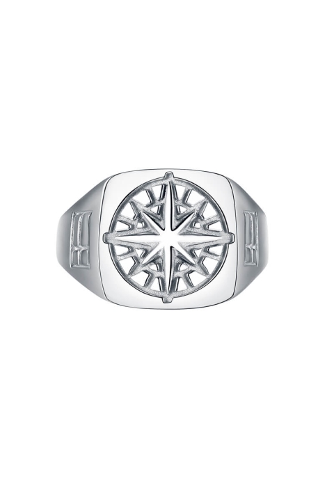 Northern Legacy Compass Signature Ringa Silver