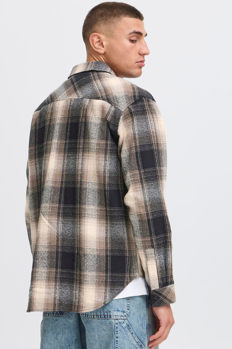 Solid Rikki Woven LS Shirt Slate Black