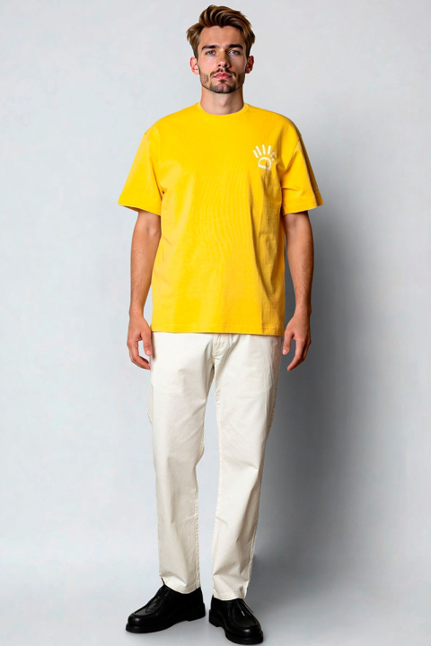 Clean Cut Copenhagen Michael organic T-shirt Warm Yellow