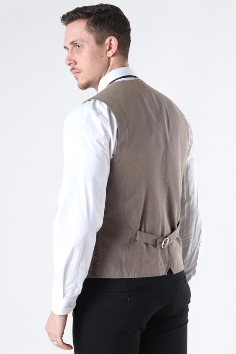 Mos Mosh Gallery Liam Waistcoat Duch Khaki