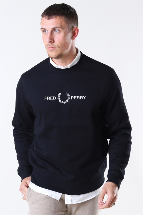 Fred Perry Graphic Sweatshirt Black