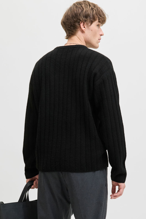 Jack & Jones Bradley Carter Knit Crew Neck Black
