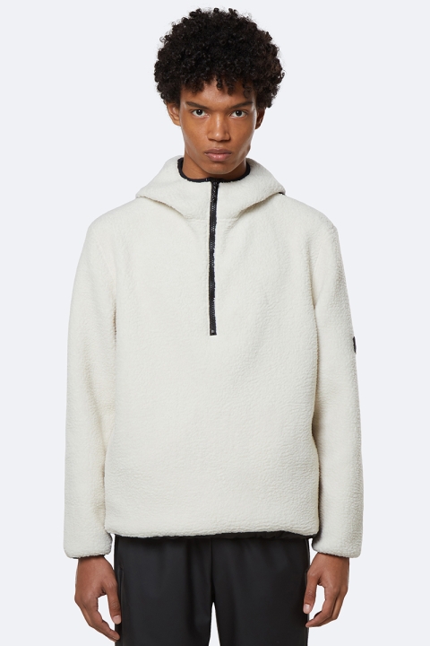 Rains Fleece Pullover Hoodie 58 Off White