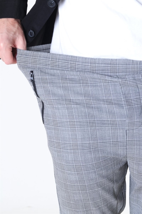 Denim Project Kostym Check Pant Grey Check