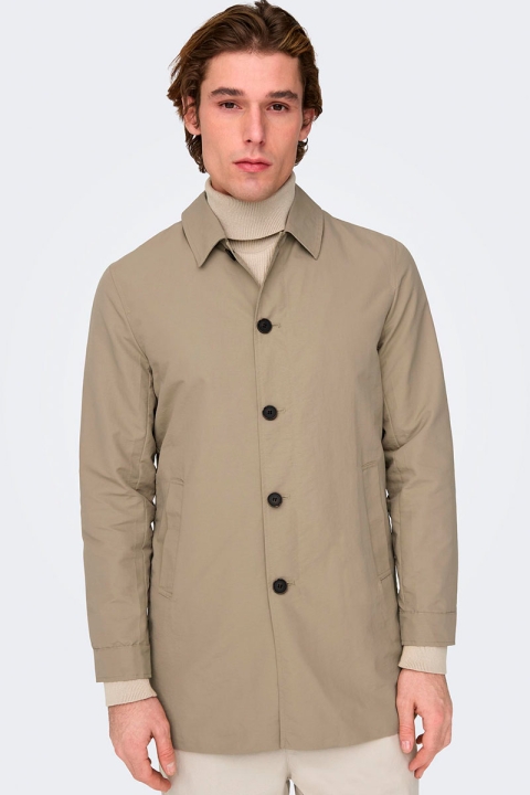 ONLY & SONS GERRY COAT Chinchilla