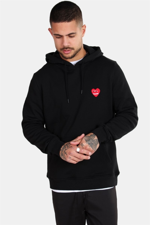 Mister Tee Heart Hoodie Black