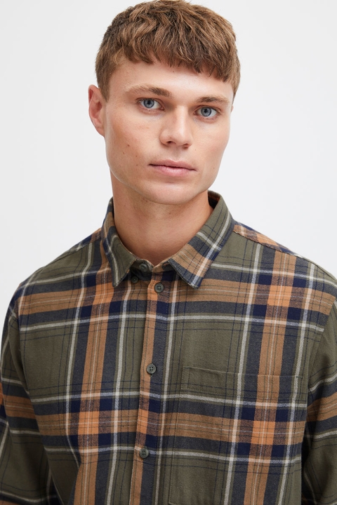Solid Godi Shirt Dusty Olive