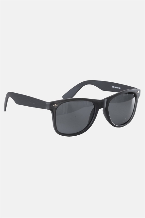 Fashion 1398 Wayfarer Solgasögon Black Rubber Grey Lens