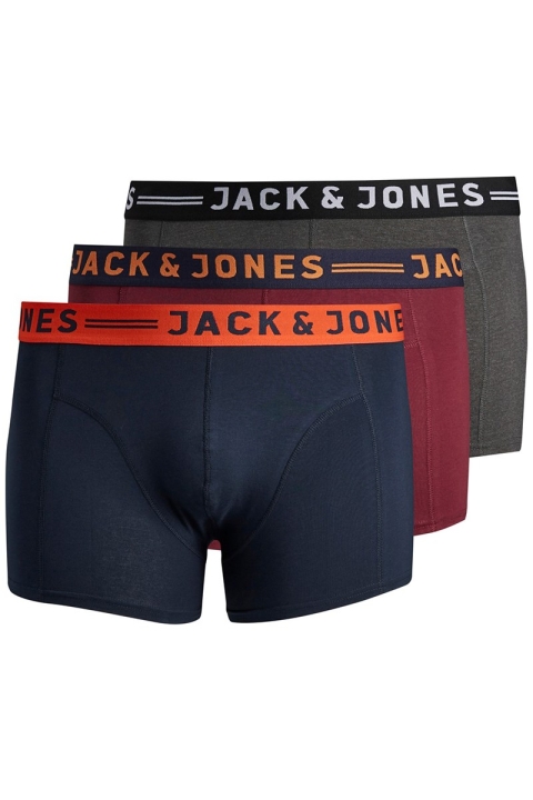 Jack & Jones Clichfield Boxershorts 3-Pack BKlockagundy Plus Size