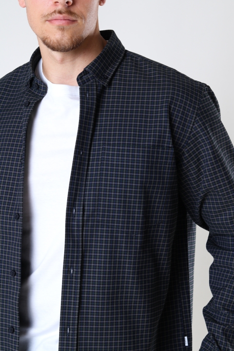 Woodbird Fling check Shirt Dark Green