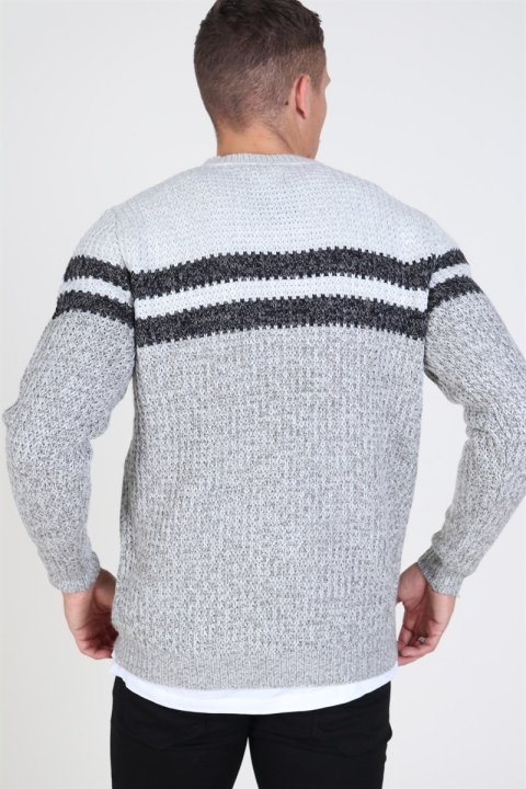 Only & Sons Lazlo Blocked Crew Neck Sticka Cloud Dancer