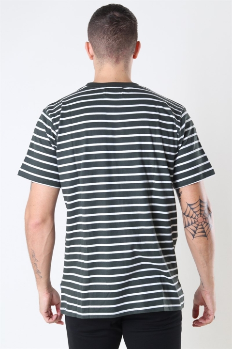 Woodbird Menak Stripe T-shirt Army-Kit