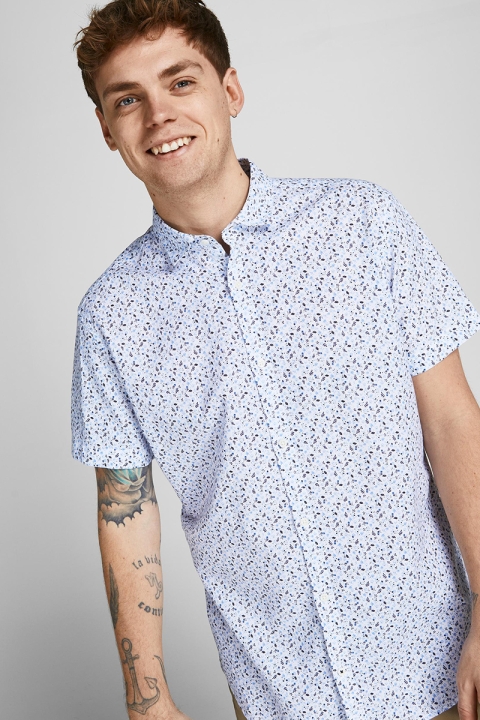 Jack & Jones JPRBLASUMMER BLACKPOOL SHIRT S/S SN White