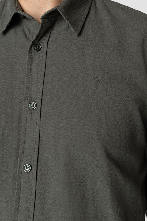 Clean Cut Copenhagen Luca shirt LS Army