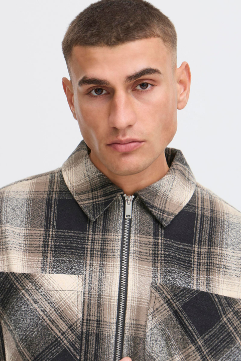 Solid Rikki Woven LS Shirt Slate Black