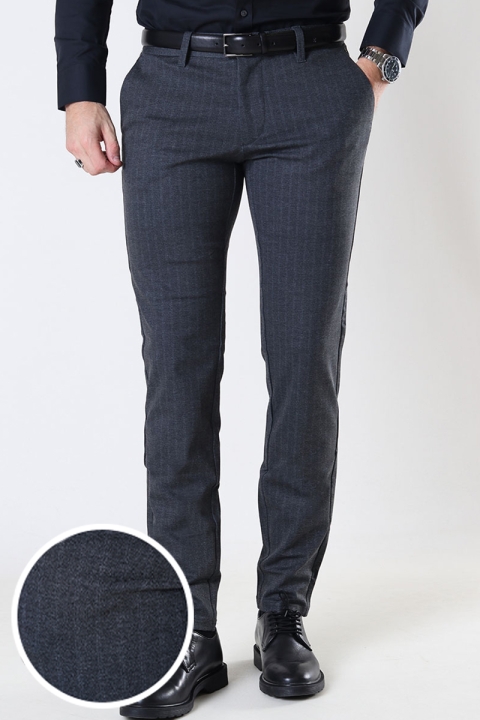 ONLY & SONS MARK Pants TAP STRIPE Dark Grey Melange