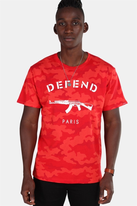 Defend Paris NB T-shirt Camo Red