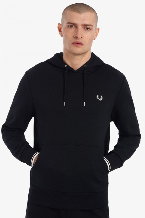 Fred Perry TIPPED HOODED SWEATSH 102 Black